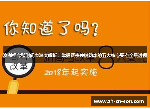 澳洲杯完整时间表深度解析:掌握赛事关键动态的五大核心要点全景透视 澳洲杯完整时间表深度解析:掌握赛事关键动态的五大核心要点全景透视